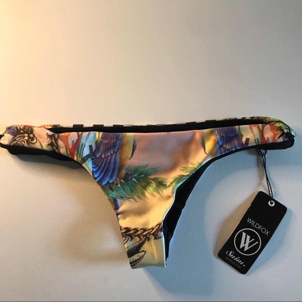 Wildfox Twist Brazilian Bikini Bottom Sz S Nwt